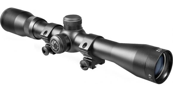 Image of USED, Barska 4x32 Plinker 22 Rifle Scope w/ 30/30 reticle &amp; 3/8in. Dovetail Rings - CLAM AC10039