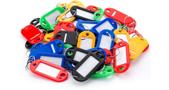 Image of Barska Assorted Key Tags For Key Cabinets, 100 Pack, Multi, AF13678