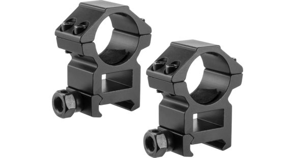 Image of Barska High 1in Weaver Style HQ Rings, Black, Medium, AI13186