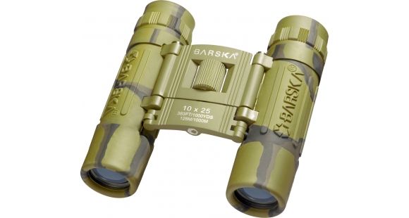 Image of Barska Lucid View 10x25mm Compact Folding Binoculars, Camo, AB10119