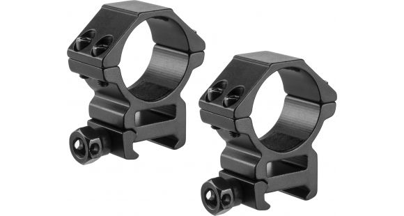 Image of Barska Medium 30mm Weaver Style HQ Rings, Black, Medium, AI13188