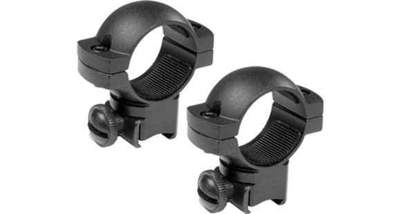 Image of Barska Rifle Scope Rings - 1in, High Height, Matte Black, Dovetail, Airgun .22 - AI10342