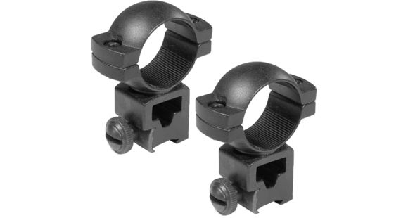 Image of Barska Rifle Scope Rings - 1in, High Height, Matte Black, Dovetail See-Thru, Airgun .22 - AI10344
