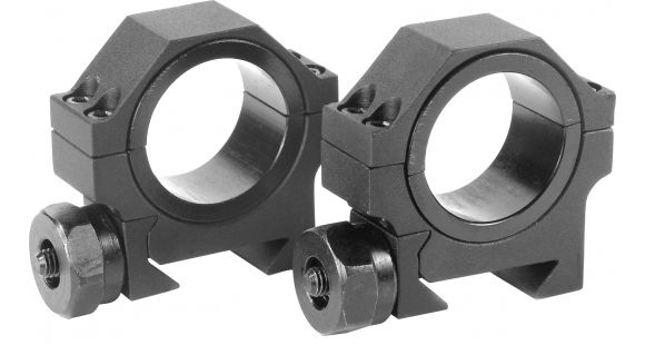 Image of Barska Rifle Scope Rings - 30mm w/ 1in Insert, Low Height, Matte Black, HD Weaver Style - AI11065