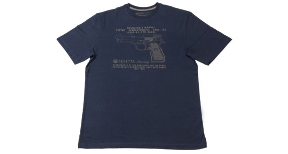 Image of Beretta Anniversary Pistol T-Shirt,Eclipse Blue,Medium TS421T09620504M