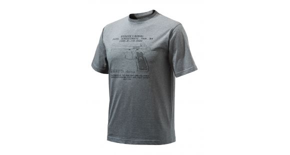 Image of Beretta Anniversary Pistol T-Shirt,Grey Melange,2XL TS421T09620915XXL