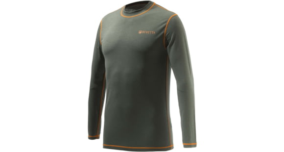 Image of Beretta USA Corp MERINO BASE LS T-SHIRT GREEN 2XL, IM201T19690715XXL