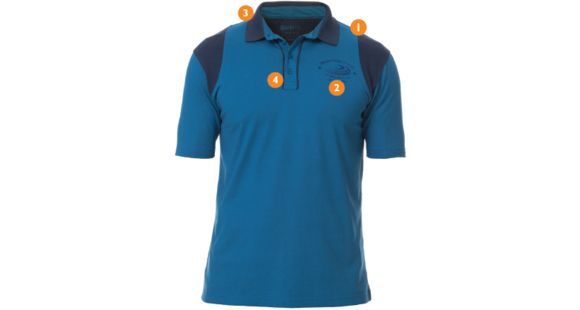 Image of Beretta Cotton and Mesh Shooting Polo Shirt, Blue/Blue Xcel, 2XL MT2472380540XXL