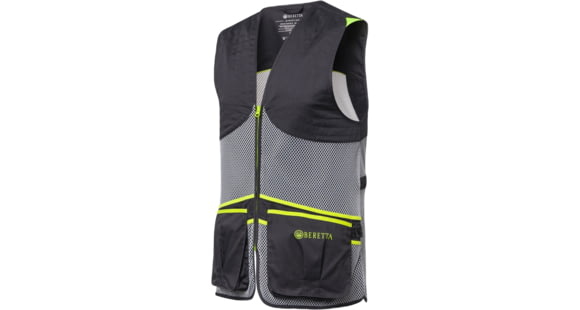 Image of Beretta Full Mesh Shooting Vest, Ebony &amp; Ice Grey, Extra Small, GT671T155309SZXS
