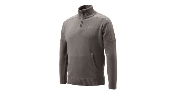 Image of Beretta Half Zip Sweater, Brown Melange, Medium, PU431T1194080PM