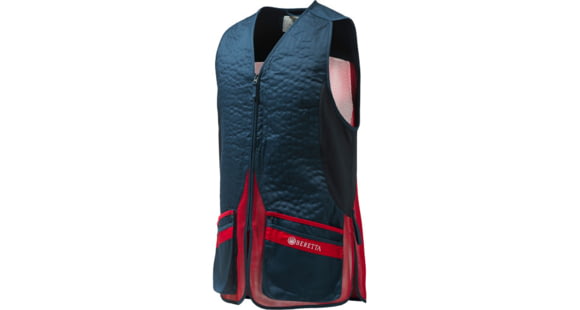Image of Beretta Silver Pigeon Evo Shooting Vest - Men's, Blue Total Eclipse White, 2XL, GT781T155305AZXXL