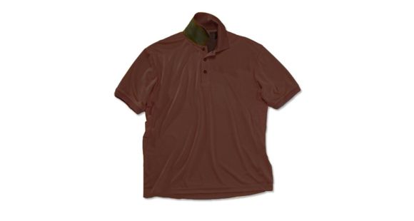 Image of Beretta Men's Bamboo Tech Polo Shirt, Brown, Small MT1072510835S