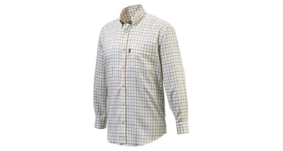 Image of Beretta Men"s Button Down Shirt,White Green Yellow Check,3XL LU321T0754011NXXXL