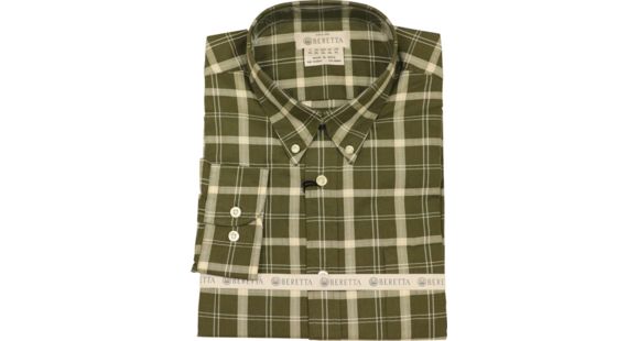 Image of Beretta Men"s Drip Dry Shirt,Green/Beige Check,3XL LU210T0707076HXXXL