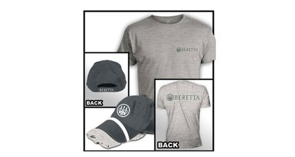 Image of Beretta Men's Hat/T-Shirt Combo Roll Up,Gray,2XL TC01708500905XXL