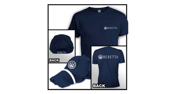 Image of Beretta Men"s Hat/T-Shirt Combo Roll Up,Navy,3XL TC0170850504XXXL