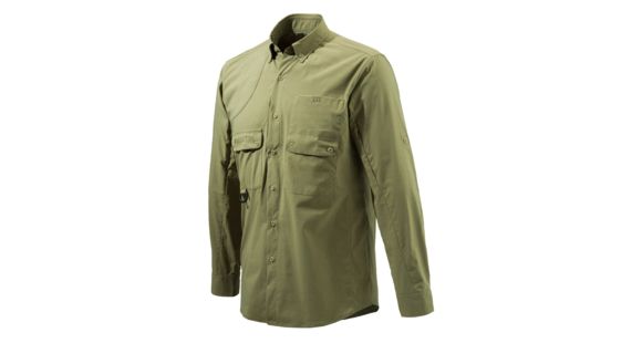 Image of Beretta Mens Quick Dry Shirt, Men's, Fir Green, L, LU012T0440070HL
