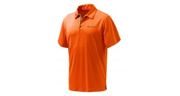 Image of Beretta Men's US Tech Polo Shirt, Orange, Small, MT231T13220025S