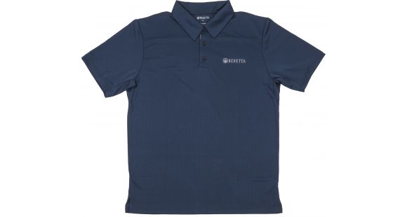Image of Beretta Men's US Tech Short Sleeved Polo T-Shirt, Blue Total Eclipse, 2XL MT231T13220504XXL