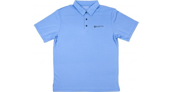Image of Beretta Men's US Tech Short Sleeved Polo T-Shirt, Light Blue, Extra Large MT231T13220586XL