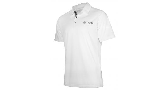 Image of Beretta Men's US Tech Short Sleeved Polo T-Shirt, White, 2XL MT231T1322015BXXL