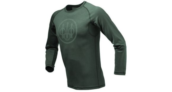 Image of Beretta Mens X Warm Long Sleeve Merino T Shirt,Green,M IM081T06580715M