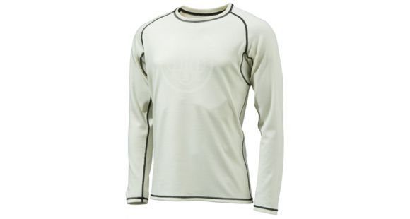 Image of Beretta Mens X Warm Long Sleeve Merino T Shirt,Natural Wool Melange,L IM081T06580191L