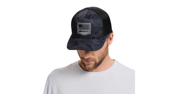 Image of Beretta PM Trucker Hat - Men's, Black Duck Camo, One Size, BC048T1675085Q