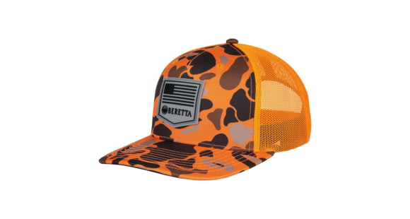 Image of Beretta PM Trucker Hat - Men's, Blaze Duck Camo, One Size, BC049T1675085R