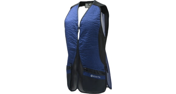 Image of Beretta Silver Pigeon Evo Shooting Vest - Men's, Blue Total Eclipse White, 4XL, GT781T155305AZXXXXL
