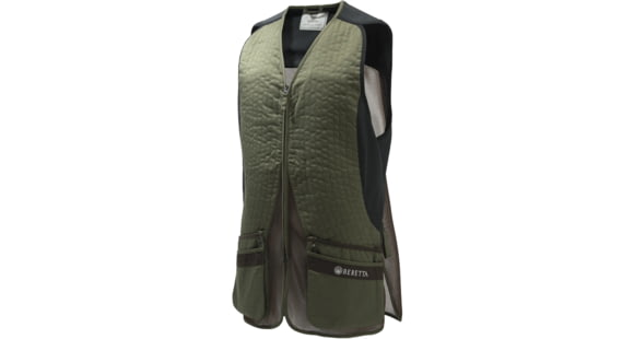 Image of Beretta Silver Pigeon Evo Shooting Vest - Men's, Green &amp; Chocolate Brown, 3XL, GT781T155307ABXXXL