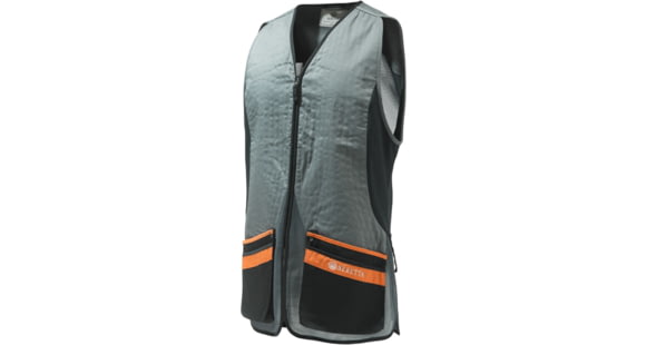 Image of Beretta Silver Pigeon Evo Shooting Vest - Men's, Grey &amp; Orange, 3XL, GT781T155309OIXXXL