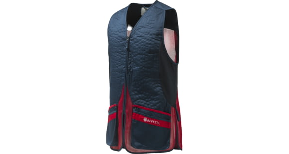 Image of Beretta Silver Pigeon Evo Shooting Vest - Men's, Total Eclipse Blue &amp; Red, 2XL, GT781T155305A6XXL