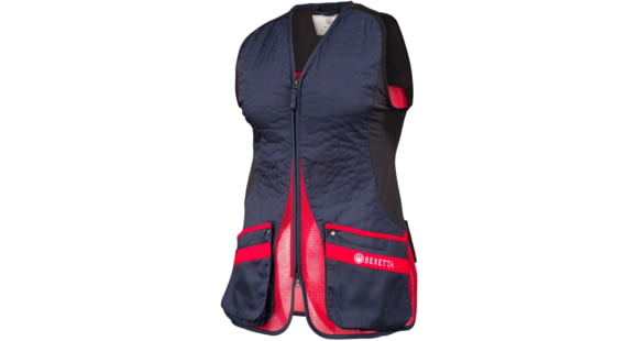 Image of Beretta Silver Pigeon Evo Shooting Vest - Women's, Total Eclipse Blue &amp; Red, 3XL, GT791T155305A6XXXL