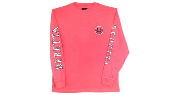 Image of Beretta T-Shirt Double Logo Long Sleeve, Pink, 3XL TS71729434XXXL