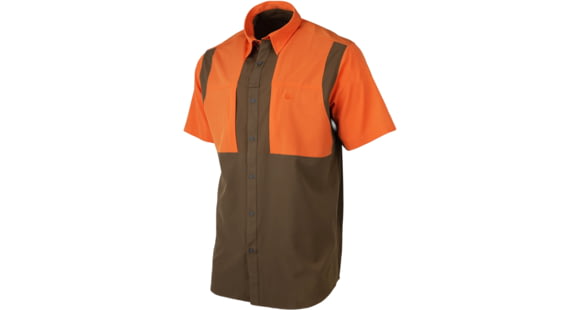 Image of Beretta TKAD Flex Shirt - Men's, Short Sleeve, Tobacco And Blaze Orange, Large, LU951T23340850L