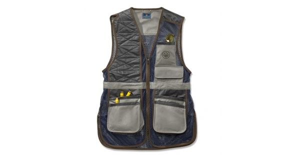 Image of Beretta Two Tone Clays Vest Left Hand, Loden, Khaki, Med GT6801460075M