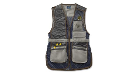Image of Beretta Two Tone Clays Vest, Grey, Navy, Medium GT0801460901M