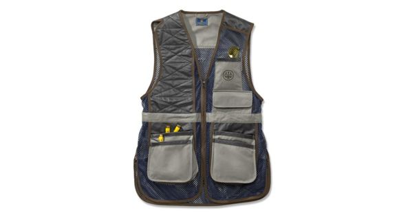 Image of Beretta Two Tone Clays Vest Left Hand, Loden, Khaki, XXXL GT6801460075XXXL
