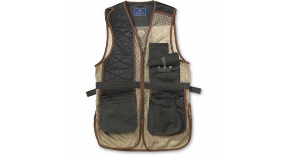 Image of Beretta Two Tone Clays Vest, Loden, Khaki, 2XL GT08014675XXL
