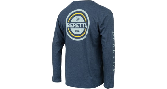 Image of Beretta USA 2.0 T-Shirt - Men's, Long Sleeve, Navy Heather, Extra Large, TS230T1890051YXL