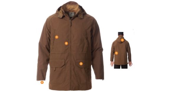 Image of Beretta Waxed Cotton Anorak Jacket, Brown, Medium GUR320610832M