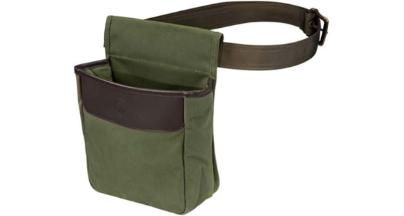 Image of Beretta Waxwear Shell Pouch, Green, Cotton/Leather, Capacity 50 Rounds, BS961020610076