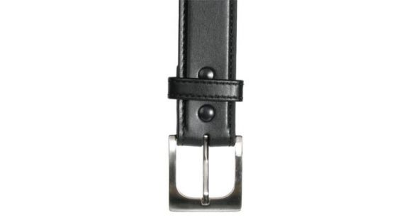 Image of BlackHawk 4113 CQC Pistol Belt, Black, 48in waist, Carbon Fiber Finish, Brushed Nickel Buckle 411348CBK