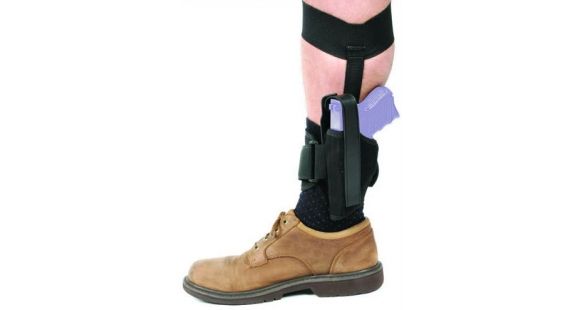 Image of BlackHawk Nylon Ankle Holsters, Left Hand, Plain, Black, 40AH16BK-L