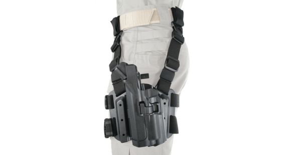Image of BlackHawk Level 3 SERPA Light Bearing Holster, SIG Sauer P229/SIG Sauer P228, Left Hand, Plain, Black, 430705BK-L