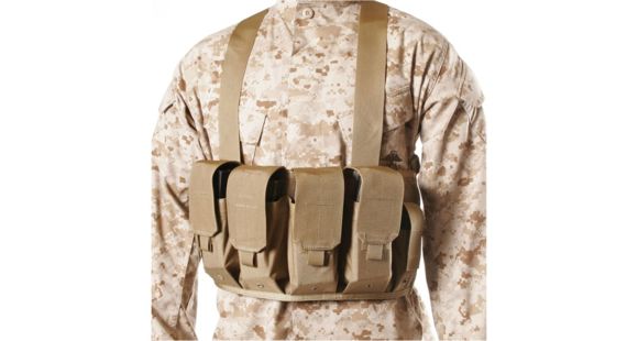 Image of BlackHawk Chest Pouch, AK47 Holds 8 Rifle Mags &amp; 2 Pistol Mags, Coyote Tan, 55CP04CT