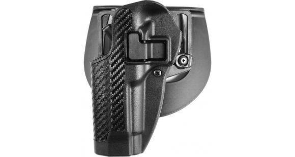 Image of BlackHawk SERPA CQC Belt Loop/Paddle Active Retention Holsters, Heckler &amp; Koch P30, Left Hand, Matte, Black, 410017BK-L