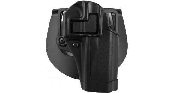 Image of BlackHawk CQC SERPA w/Belt Loop and Paddle Holsters, Smith &amp; Wesson M&amp;P 9/Smith &amp; Wesson M&amp;P 40/Glock 20/Glock 37/Glock 21/Smith &amp; Wesson M&amp;P 45, Right Hand, Matte, Black, 410513BK-R
