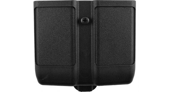 Image of BlackHawk Double Magazine Case, 9mm/.40 cal/.45 cal/10mm/.357 Sig, Matte, Black, Single Stack, 410510PBK